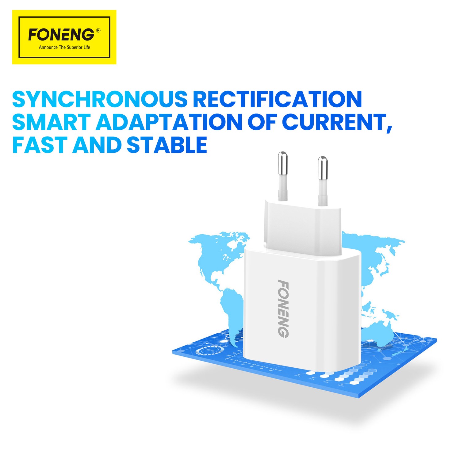 Incarcator Retea Foneng EU45 2XUSB-12W, 2,4A USB cu cablu Tip C - 3 | YEO